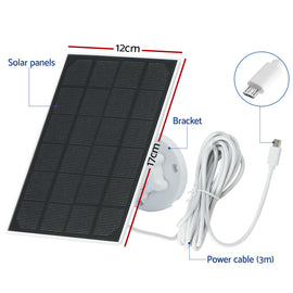 UL-tech Solar Panel For Security Camera Wireless 3W - 0