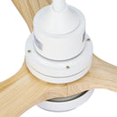 Devanti 52'' Ceiling Fan AC Motor LED Light Remote - Light Wood-3