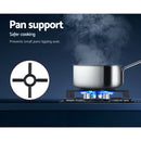 Devanti Gas Cooktop 30cm 2 Burner Black-5