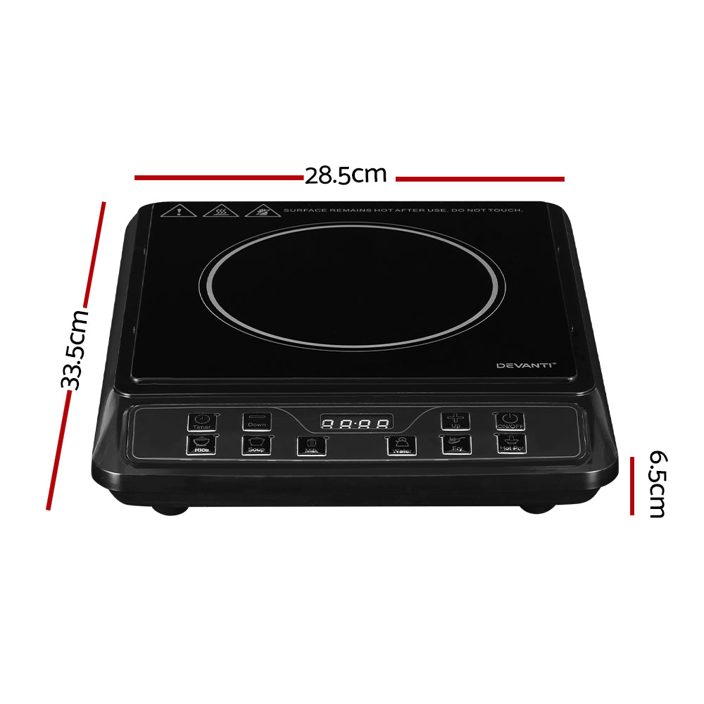 Devanti Induction Cooktop 30cm Portable Cooker - 0