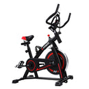 Spin Exercise Bike Flywheel Fitness Commercial Home Workout Gym Machine Bonus Phone Holder Black-1