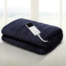 Giselle Bedding Heated Electric Throw Rug Fleece Sunggle Blanket Washable Charcoal-8