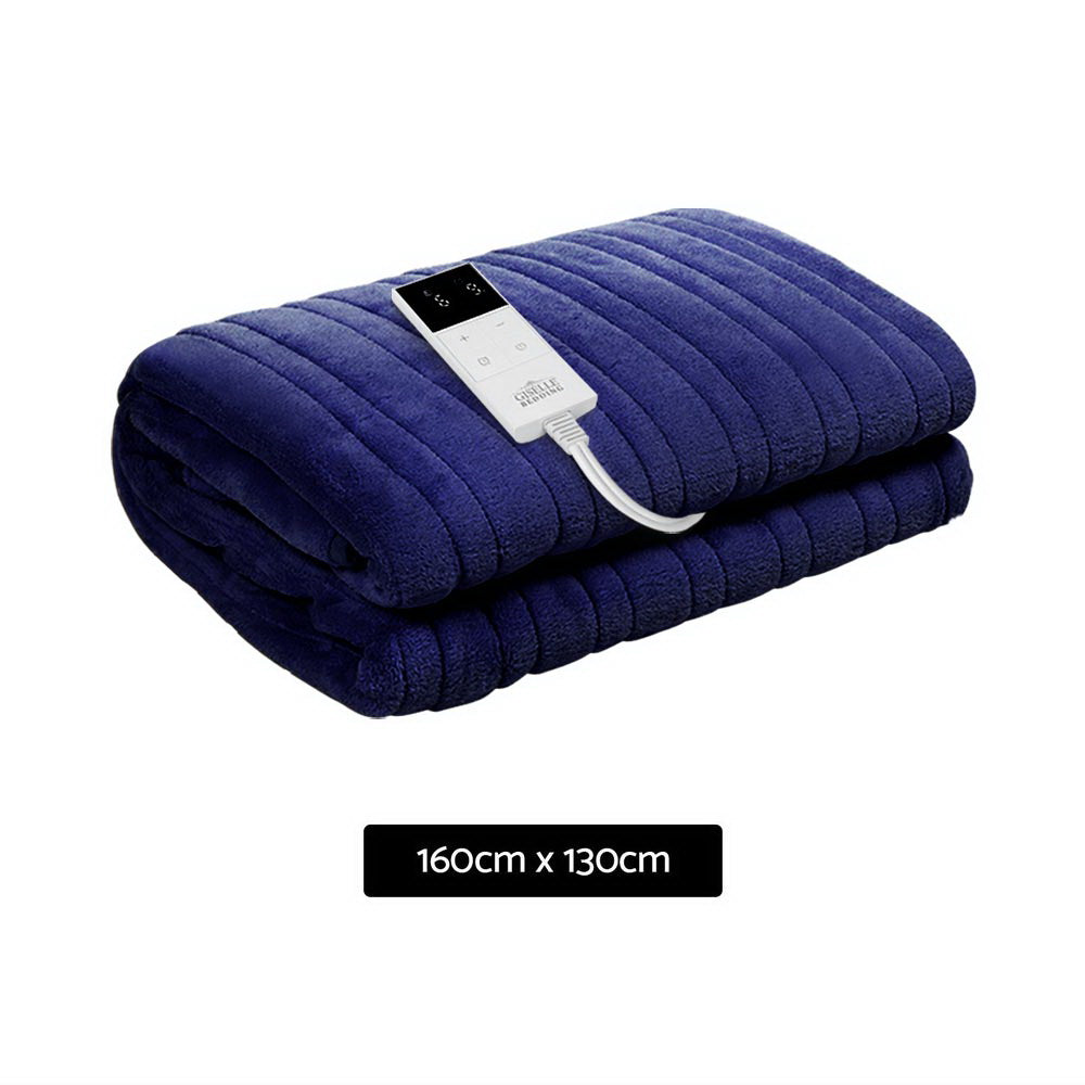 Giselle Bedding Electric Throw Blanket - Navy