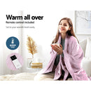 Giselle Electric Throw Rug Heated Blanket Fleece Pink-4