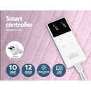 Giselle Electric Throw Rug Heated Blanket Fleece Pink-5