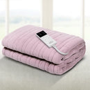 Giselle Electric Throw Rug Heated Blanket Fleece Pink-8