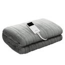Giselle Bedding Heated Electric Throw Rug Fleece Sunggle Blanket Washable Silver-1