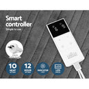 Giselle Bedding Heated Electric Throw Rug Fleece Sunggle Blanket Washable Silver-5