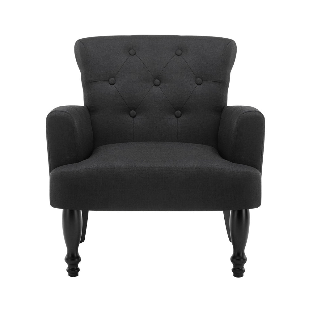 Artiss Armchair Wingback Charcoal Lothair