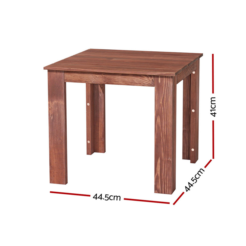 Gardeon Coffee Side Table Wooden Desk Outdoor Furniture Camping Garden Brown - 0