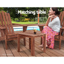 Gardeon Coffee Side Table Wooden Desk Outdoor Furniture Camping Garden Brown-5