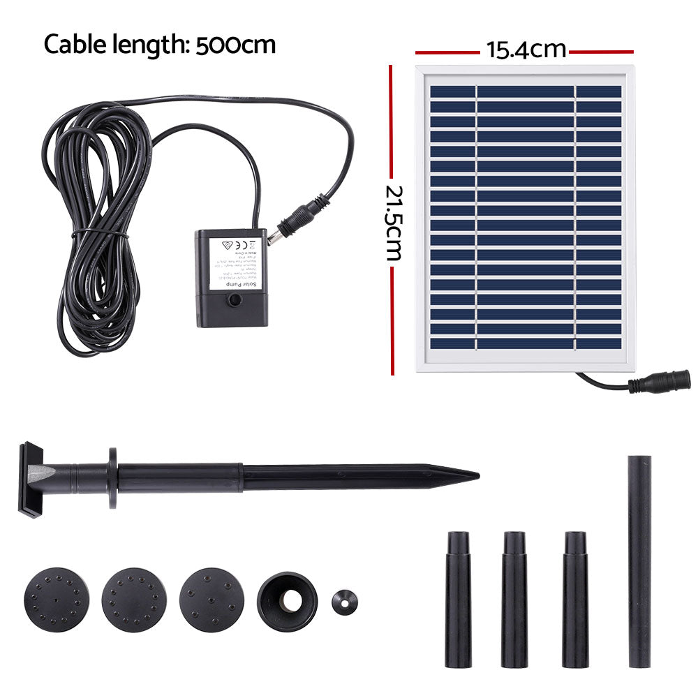 Gardeon Solar Pond Pump Submersible Water Fountain Kit 4.4FT - 0