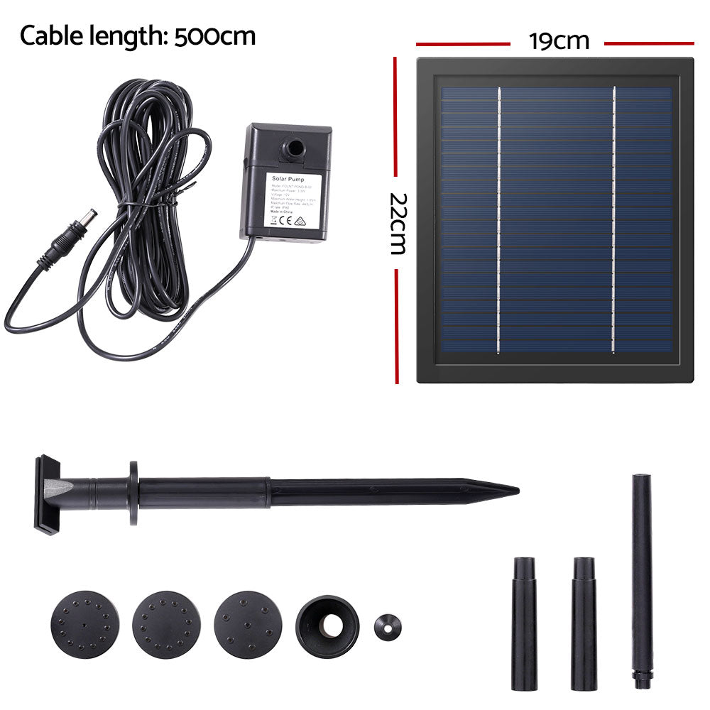 Gardeon Solar Pond Pump Submersible Water Fountain Kit 6.1FT - 0