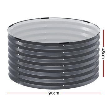 Green Fingers Garden Bed 90X45cm Planter Box Raised Container Galvanised Steel - 0