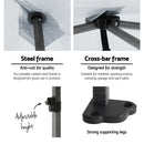 Instahut Gazebo Pop Up Marquee 3x6 Folding Tent Gazebos 500D Oxford Fabric White-4