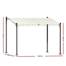 Instahut Gazebo Marquee 3m Outdoor Event Wedding Tent Camping Party Shade Iron Art Canopy Beige-2