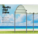 Instahut Gazebo Marquee 4x3m Outdoor Event Wedding Tent Camping Party Shade Iron Art Canopy Beige-5