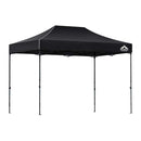 Instahut Gazebo Pop Up Marquee 3x4.5 Folding Tent 500D Wedding Camping Black-1