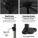 Instahut Gazebo Pop Up Marquee 3x6 Folding Tent Wedding 500D Camping Black-5