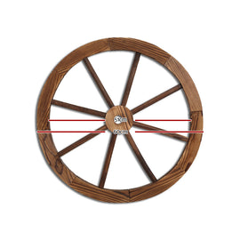 Gardeon Garden Decor Outdoor Ornament Wooden Wagon Wheel - 0