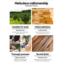 Gardeon Garden Decor Outdoor Ornament Wooden Wagon Wheel-4