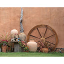 Gardeon Garden Decor Outdoor Ornament Wooden Wagon Wheel-7