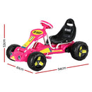 Rigo Kids Pedal Go Kart Ride On Toys Racing Car Plastic Tyre Pink-2