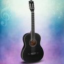 Alpha 39 Inch Classical Guitar Wooden Body Nylon String Beginner Gift Black-4