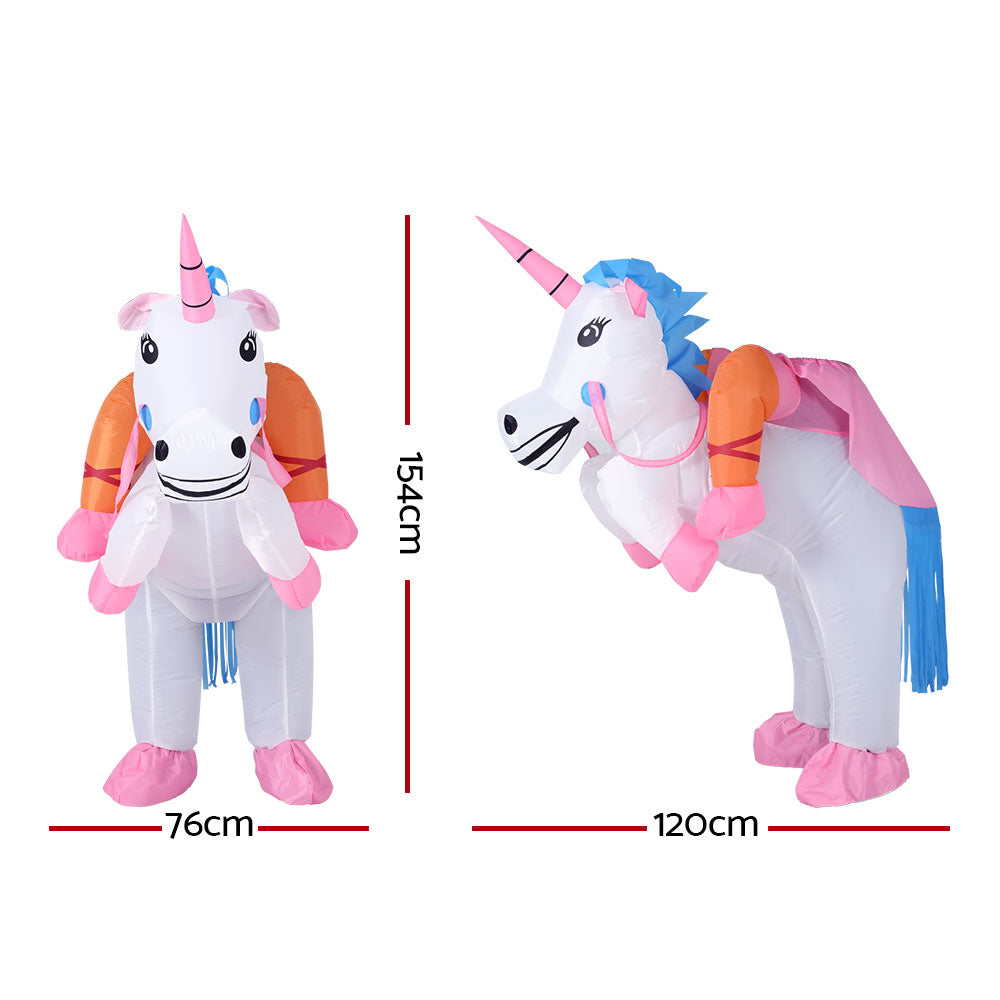 Inflatable Unicorn Costume Adult Suit Blow Up Party Fancy Dress Halloween Cosplay - 0