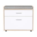 Artiss Shoe Rack Cabinet Bench 8 Pairs White Niva-3