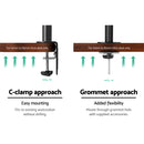 Artiss Monitor Arm Dual Desk Mount Screen Bracket Holder-5