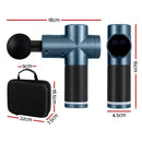 Everfit 30 Speed Massage Gun 4 Heads Vibration Muscle Massager Chargeable Blue-2