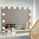 Embellir Hollywood Makeup Mirror With Light 12 LED Bulbs Vanity Lighted Silver 58cm x 46cm-7