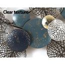 Artiss Metal Wall Art Hanging Sculpture 132cm Home Decor Leaf Circles Blue-6