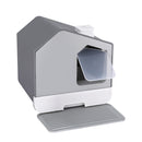 i.Pet Cat Litter Box Large Tray Kitty Toilet Enclosed Cat Litter Box Hooded Scoop Mat Grey-1