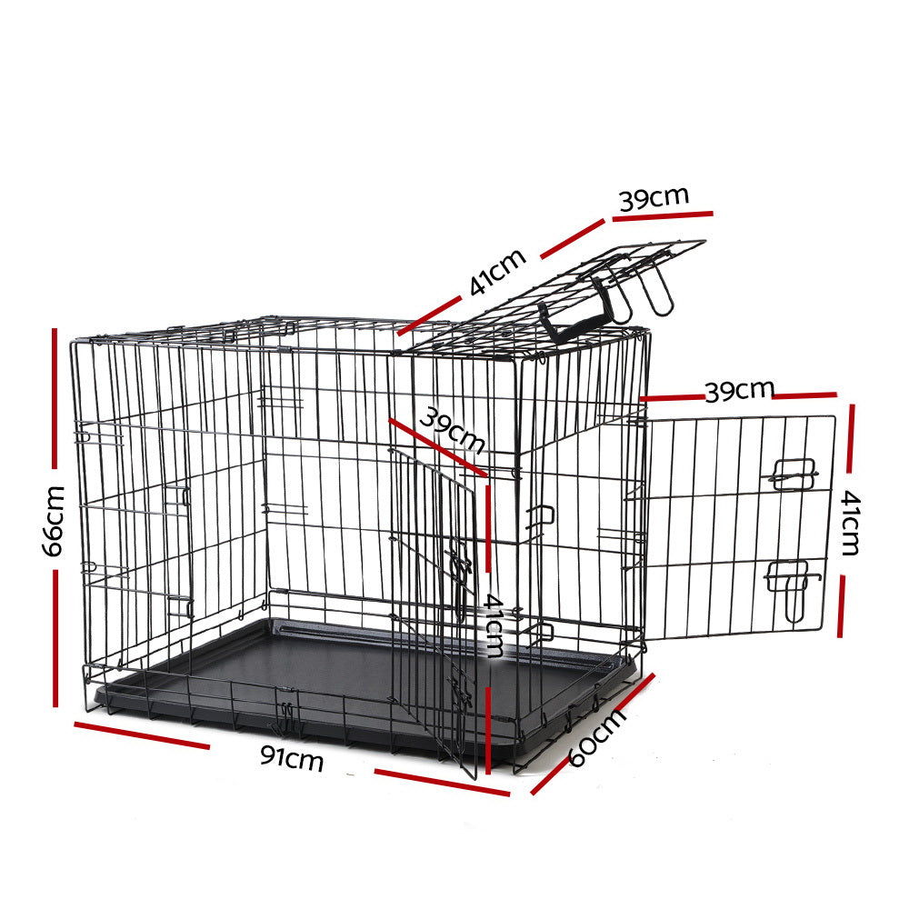 i.Pet 36" Dog Cage Crate Kennel 3 Doors - 0