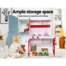 Keezi Kids Kitchen Play Set Wooden Pretend Toys Cooking Children Fridge Oven Red-6