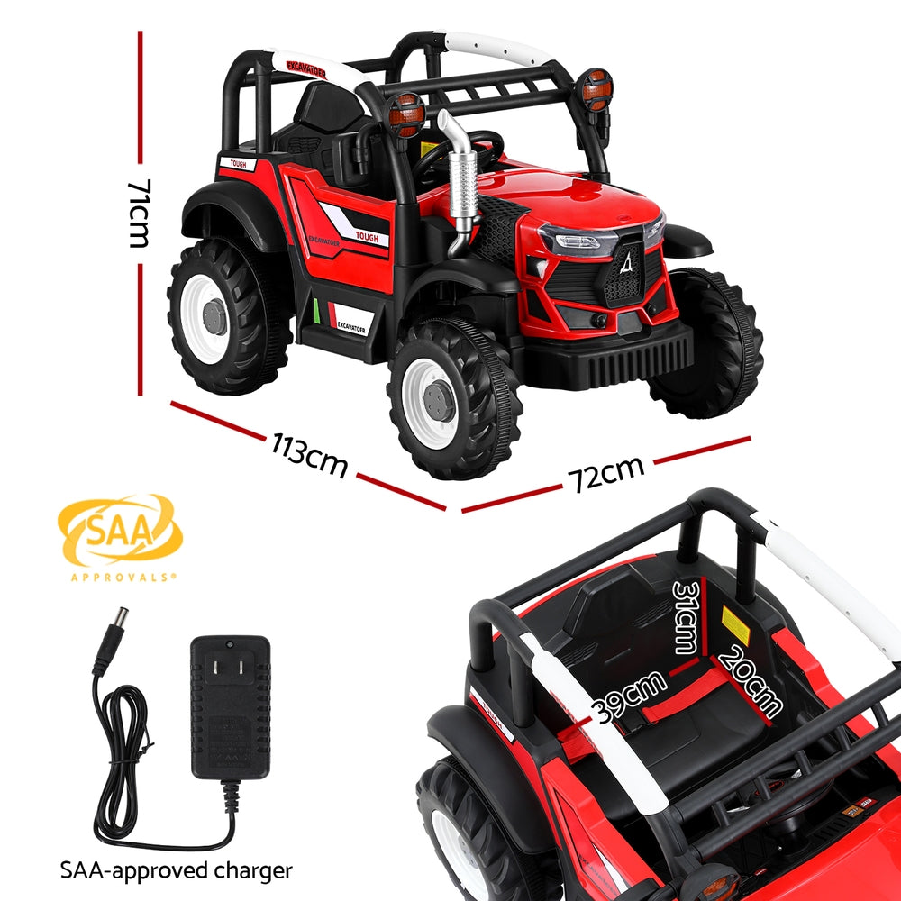 Rigo Kids Electric Ride On Car Off Road Jeep Remote 12V Red - 0