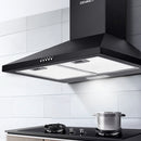 Devanti 600mm Range Hood 60cm Rangehood Black-7