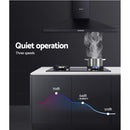 Devanti 900mm Range Hood 90cm Rangehood Black-5