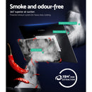 Devanti 900mm Range Hood 90cm Rangehood Glass Black-4