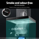 Devanti 600mm Range Hood 60cm Rangehood Glass Stainless Steel-4