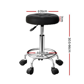 Artiss Salon Stool Round Swivel Chairs - 0