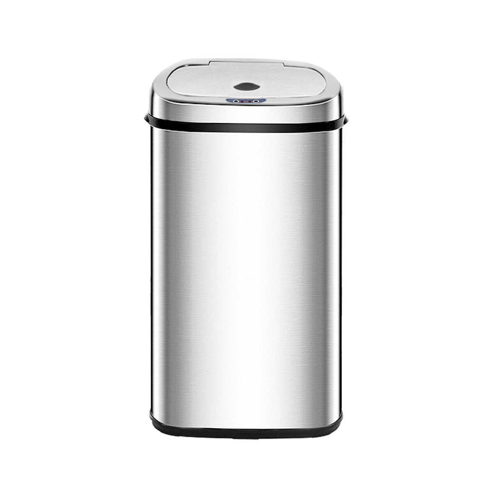 Devanti 50L Motion Sensor Bin Rubbish Automatic Silver