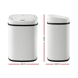 Devanti 82L Motion Sensor Bin Rubbish Automatic White - 0