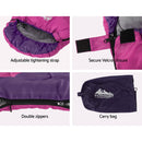 Weisshorn Sleeping Bag Kids Single 172cm Thermal Camping Hiking Pink-7