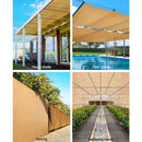 Instahut 90% Shade Cloth 1.83x10m Shadecloth Sail Heavy Duty Beige-4