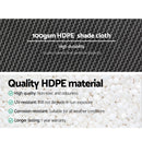 Instahut 50% Shade Cloth 3.66x10m Shadecloth Wide Heavy Duty White-5