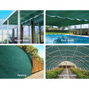 Instahut 50% Shade Cloth 3.66x30m Shadecloth Wide Heavy Duty Green-4