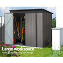Giantz Garden Shed 1.95x1.31M Sheds Outdoor Storage Steel Workshop House Tool Double Door-5